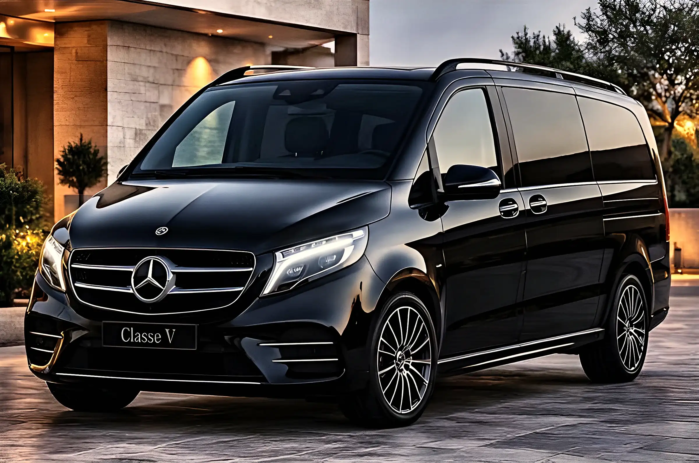 Van Mercedes Classe V MYVTC, transfert de groupe sur la Côte d'Azur